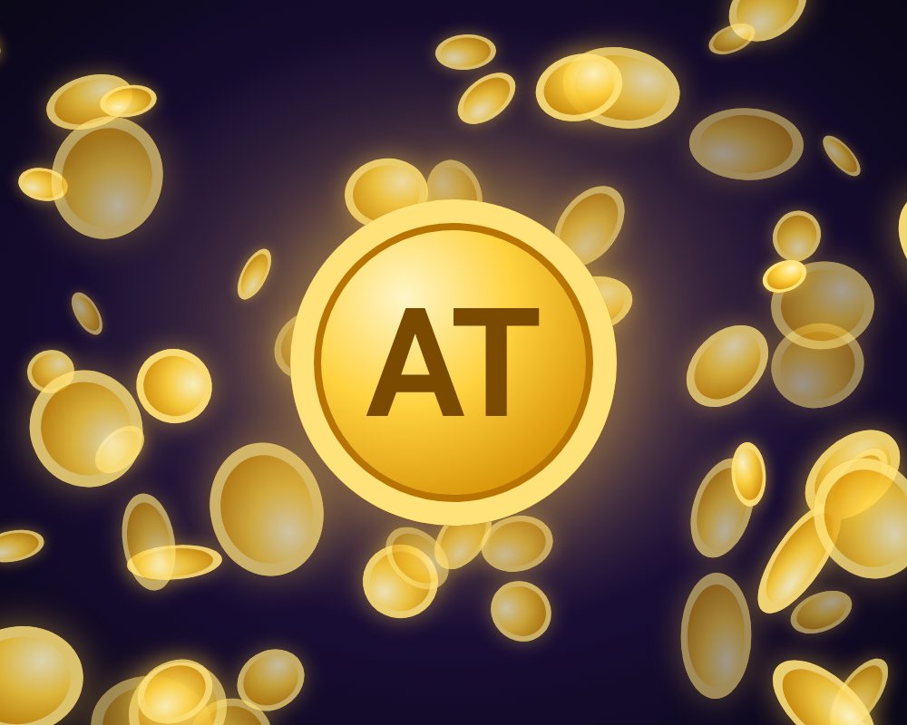 Stack of glowing Advert Themes virtual coins